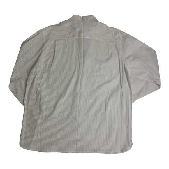 Perry Ellis XL Dress Shirt NWT White Black Stripe $70 - Picture 4 of 4